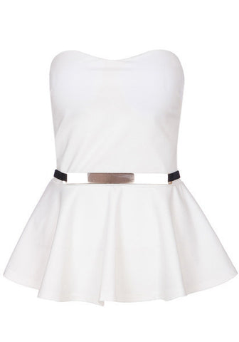 Peplum Belt Skirt Top