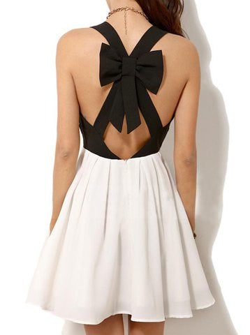 Open Back Bow Dress