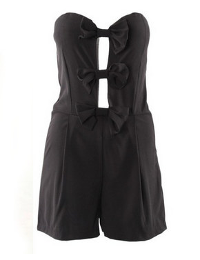 Cut Out Bow Romper