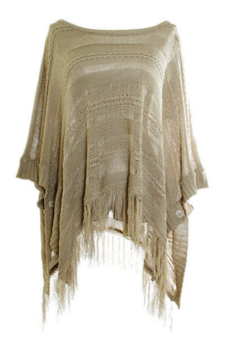 Poncho Knit Pullover