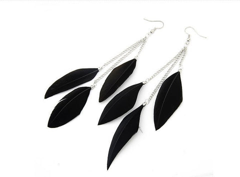 Falling Feather Earrings