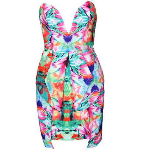 Floral Bustier Dress