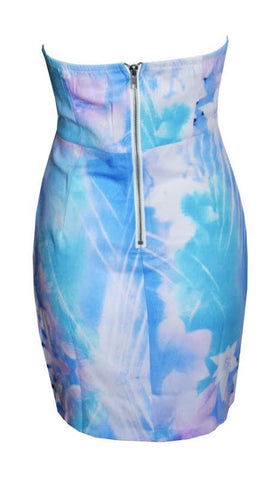Geometric Floral Bustier