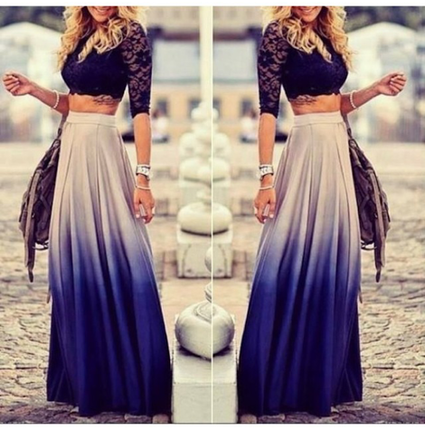 Ombre Maxi Skirt
