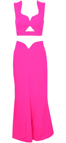 Kira Two Piece Maxi Dress Pink
