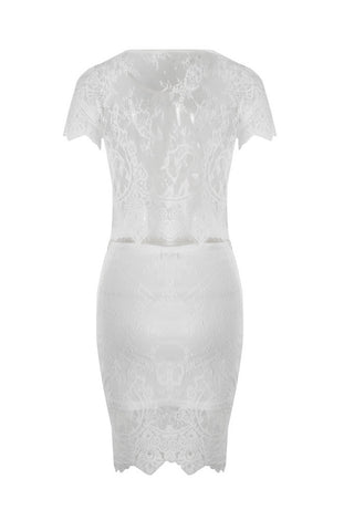Doilies Two Piece Dress White