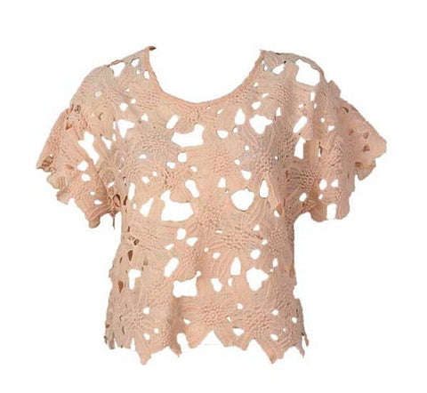 Floral Lace Top Rose