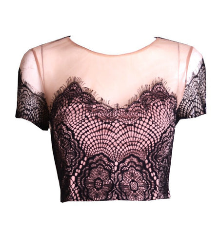 Lovers Lace Top Black