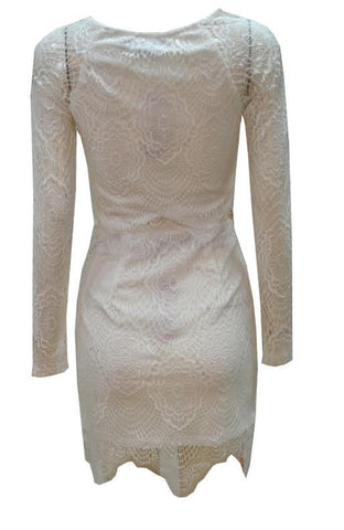 Wicked Lace Two Piece Dress White