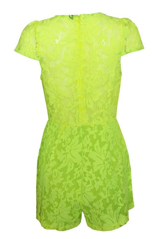 Lace Romper Lime