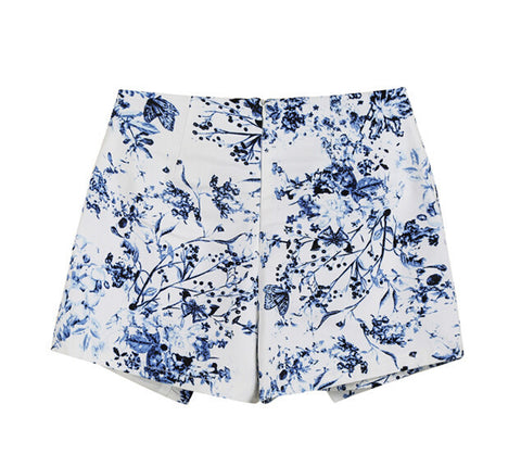 Deco Mini Skirt Shorts - Blue
