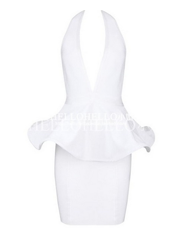 Peplum Halter Dress- More Colors