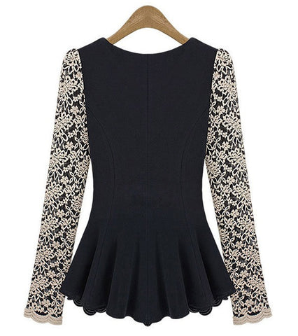Lace Peplum Top
