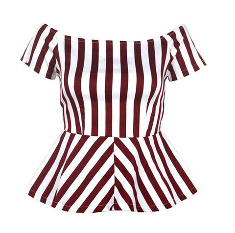 Peplum Stripe Top