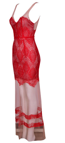 Victoria Maxi Lace Red