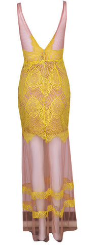 Victoria Maxi Lace Yellow