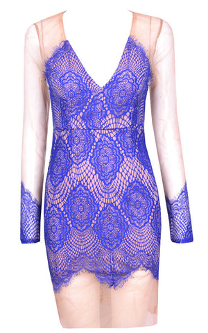 Rita Lace Dress Blue