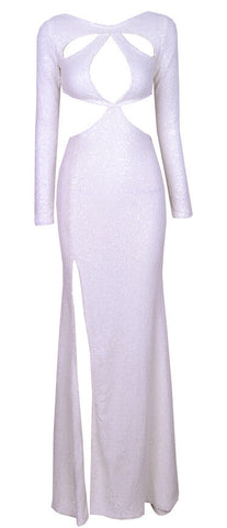 Wicked Sequin Maxi Dress - White