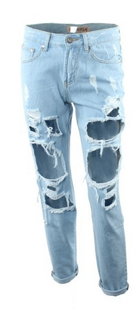 Distressed Modern Jeans