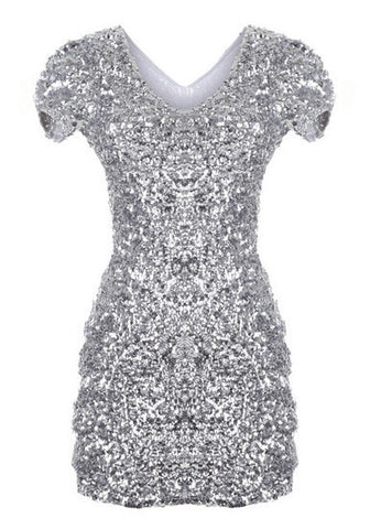 Sequin Silver Dress
