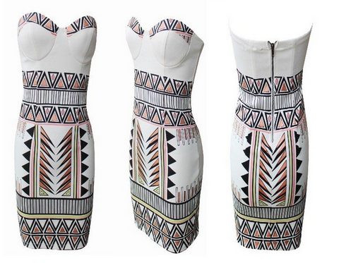 Geometric Bodycon Dress