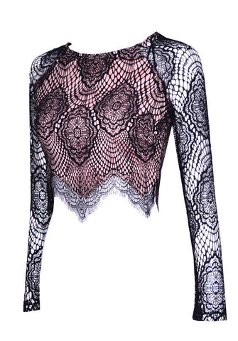 Lace Crop Top Black