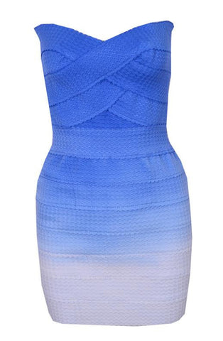 Ombre Mini Dress Blue