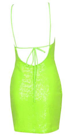 Sequin Lime Cross Mini