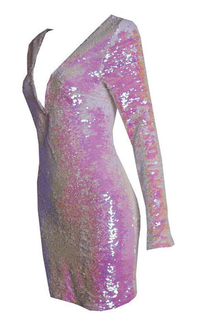 Mina Pink Silver Dress