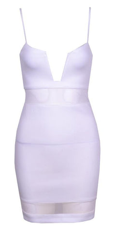 White Mesh Dress
