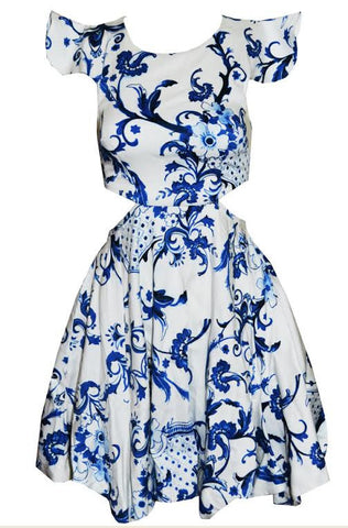 Blue Vine Dress