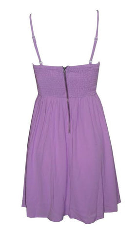 Sequin Geometric Strap Dress - Purple