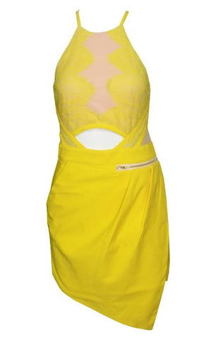 Lace Cut Out Yellow