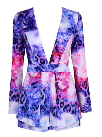 Leopard Tie Dye Romper