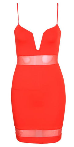 Red Mesh Dress