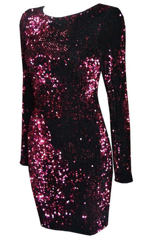 Burgundy Sequin Dress
