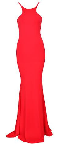 Dovetail Peplum Red Maxi