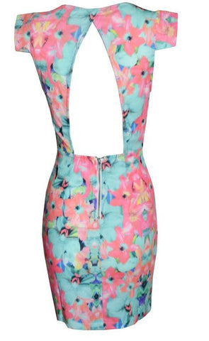Totally Exposed  Dress Floral Pink