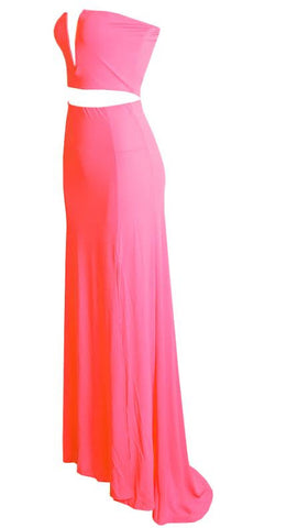 Two Piece Maxi Dress Pink