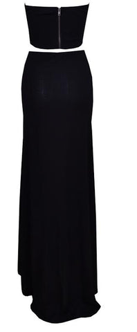 Two Piece Maxi Dress Black