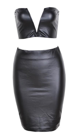 Leather Two Piece Dress