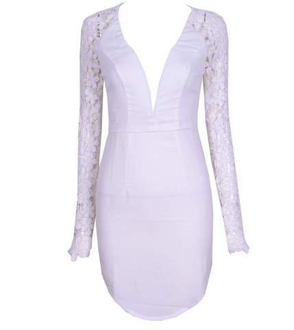 Jasmine lace Dress White